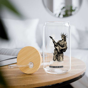 4th Of July Rock N Roll Glass Can Funny Statue Of Liberty Playing Guitar TS12 Print Your Wear