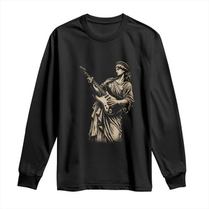 4th Of July Rock N Roll Long Sleeve Shirt Funny Statue Of Liberty Playing Guitar TS12 Black Print Your Wear
