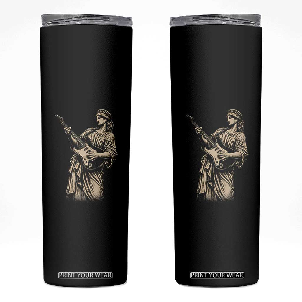 4th Of July Rock N Roll Skinny Tumbler Funny Statue Of Liberty Playing Guitar TS12 Black Print Your Wear