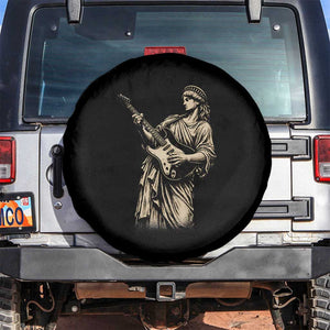 4th Of July Rock N Roll Spare Tire Cover Funny Statue Of Liberty Playing Guitar TS12 No hole Black Print Your Wear