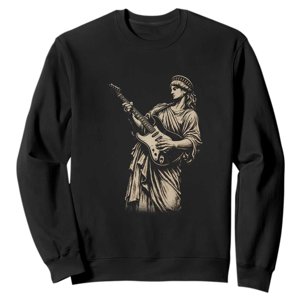 4th Of July Rock N Roll Sweatshirt Funny Statue Of Liberty Playing Guitar TS12 Black Print Your Wear