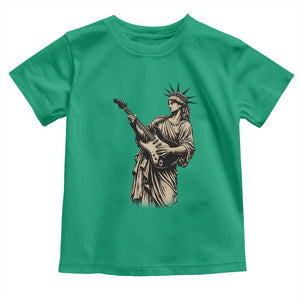 4th Of July Rock N Roll Toddler T Shirt Funny Statue Of Liberty Playing Guitar TS12 Irish Green Print Your Wear