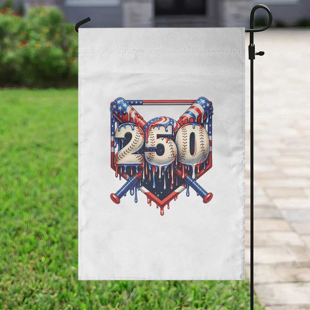 Patriotic Baseball Drip Garden Flag USA 250th Anniversary Gift TS12 Print Your Wear