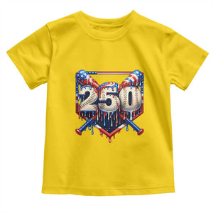 Patriotic Baseball Drip Toddler T Shirt USA 250th Anniversary Gift TS12 Daisy Print Your Wear