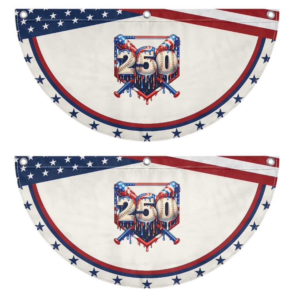 Baseball Drip Graphic Patriotic Fan Flag USA 250th Anniversary Gift
