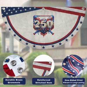 Baseball Drip Graphic Patriotic Fan Flag USA 250th Anniversary Gift
