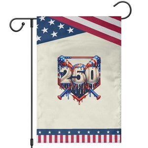 Baseball Drip Graphic Patriotic Garden Flag USA 250th Anniversary Gift TS12 Modern Beige Blue Print Your Wear