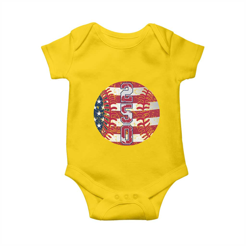 USA 250th Anniversary Baseball Baby Onesie Patriotic Athlete Gift TS12 Daisy Print Your Wear