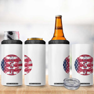 USA 250th Anniversary Baseball 4 in 1 Can Cooler Tumbler Patriotic Athlete Gift TS12 Print Your Wear