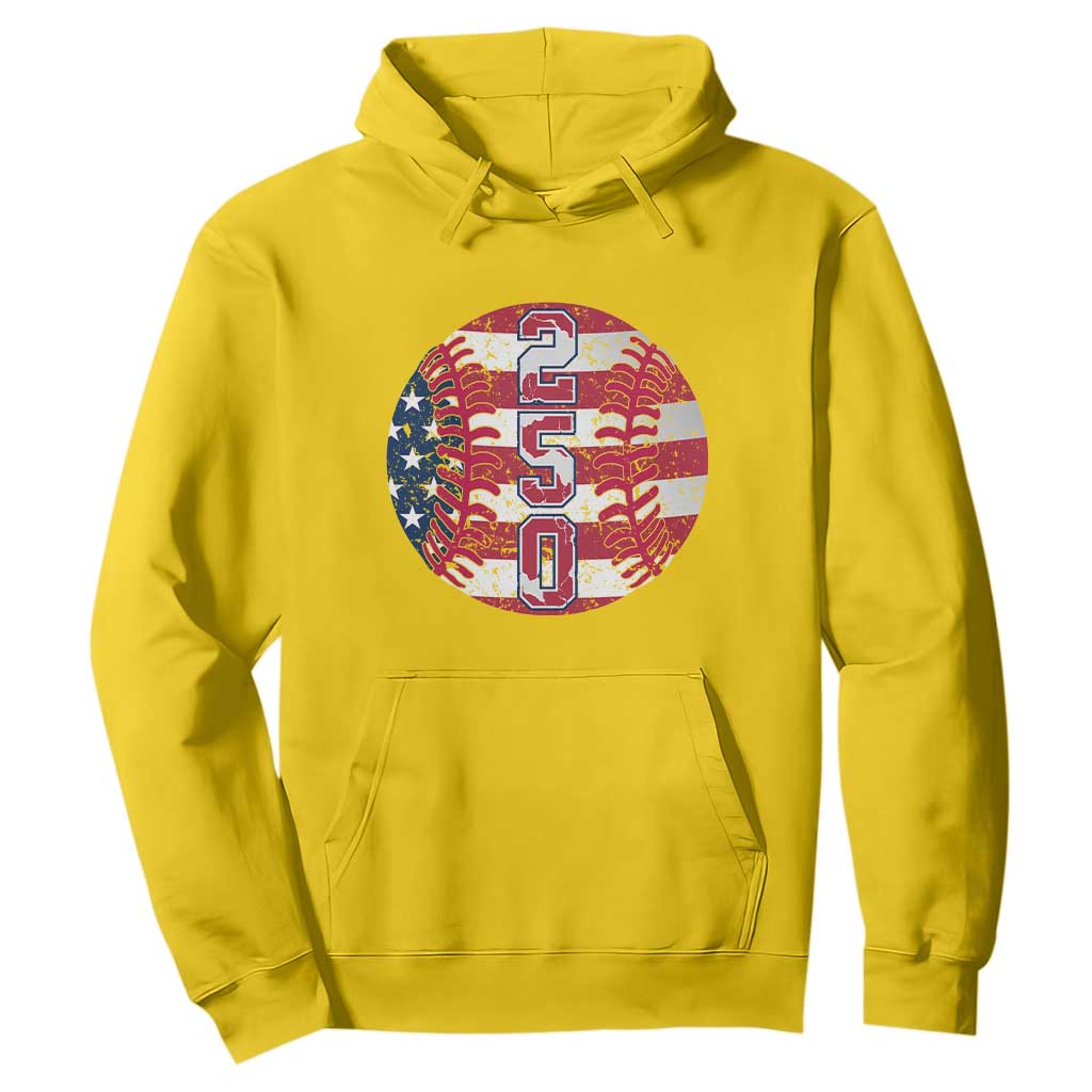 USA 250th Anniversary Baseball Hoodie Patriotic Athlete Gift TS12 Daisy Print Your Wear