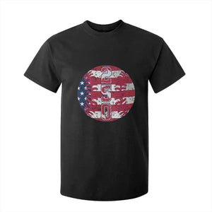 USA 250th Anniversary Baseball T Shirt For Kid Patriotic Athlete Gift TS12 Black Print Your Wear