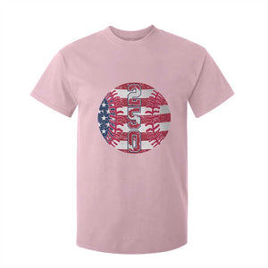 USA 250th Anniversary Baseball T Shirt For Kid Patriotic Athlete Gift TS12 Light Pink Print Your Wear
