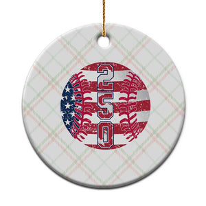 USA 250th Anniversary Baseball Ceramic Ornament Patriotic Athlete Gift TS12 1pc Christmas Plaid Print Your Wear