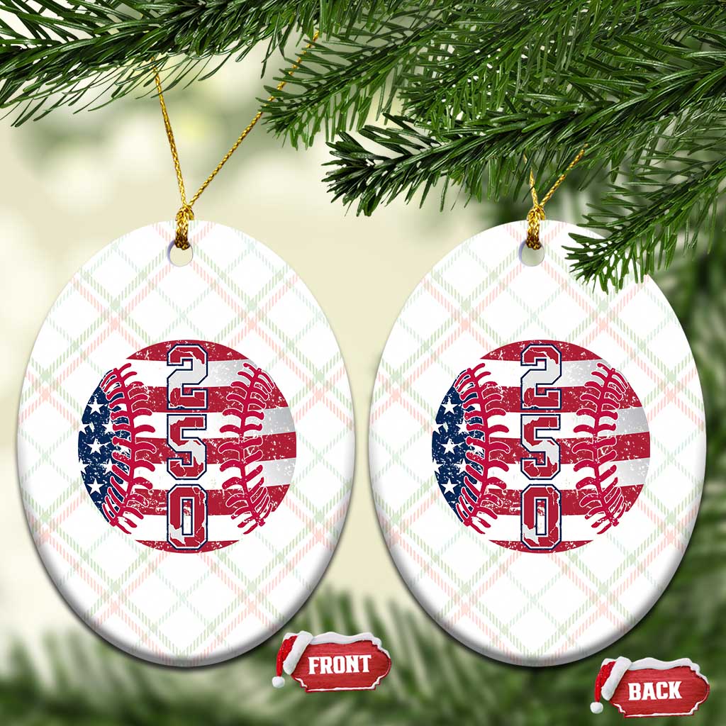 USA 250th Anniversary Baseball Ceramic Ornament Patriotic Athlete Gift TS12 Print Your Wear