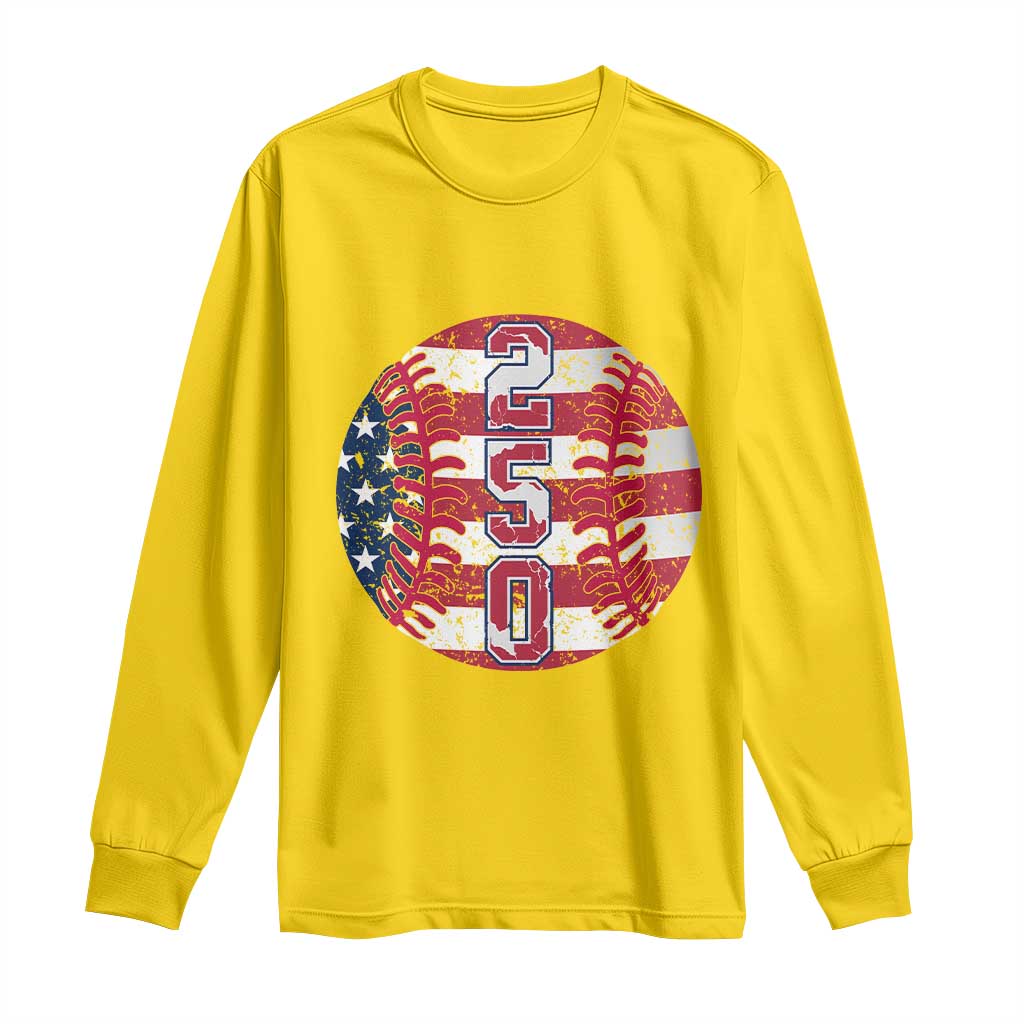 USA 250th Anniversary Baseball Long Sleeve Shirt Patriotic Athlete Gift TS12 Daisy Print Your Wear
