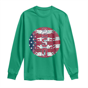 USA 250th Anniversary Baseball Long Sleeve Shirt Patriotic Athlete Gift TS12 Irish Green Print Your Wear