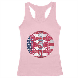 USA 250th Anniversary Baseball Racerback Tank Top Patriotic Athlete Gift TS12 Light Pink Print Your Wear