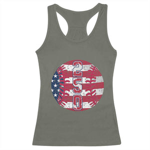 USA 250th Anniversary Baseball Racerback Tank Top Patriotic Athlete Gift TS12 Military Green Print Your Wear