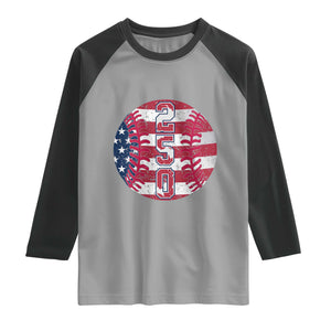 USA 250th Anniversary Baseball Raglan Shirt Patriotic Athlete Gift TS12 Sport Gray Black Print Your Wear