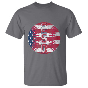 USA 250th Anniversary Baseball T Shirt Patriotic Athlete Gift TS12 Charcoal Print Your Wear