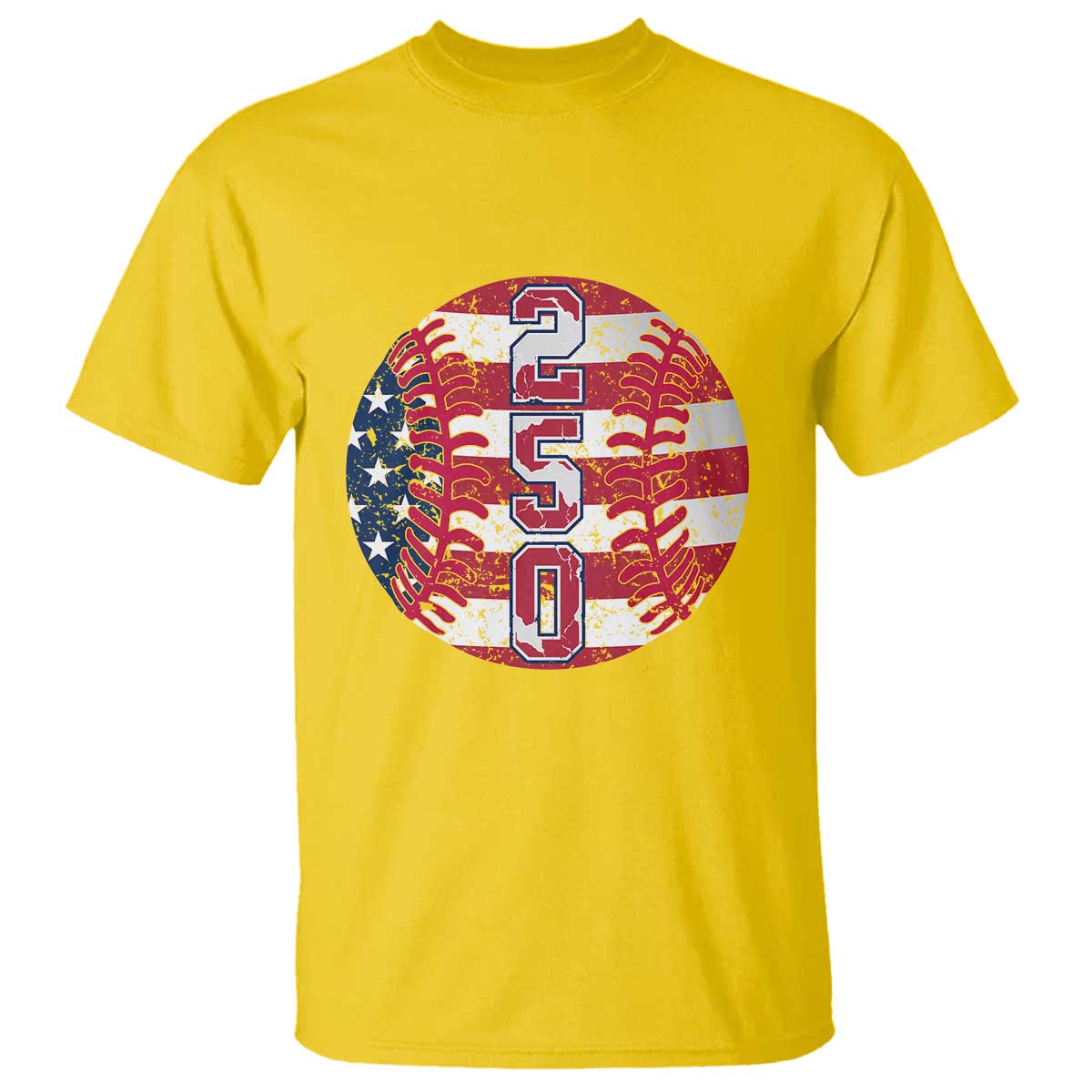 USA 250th Anniversary Baseball T Shirt Patriotic Athlete Gift TS12 Daisy Print Your Wear