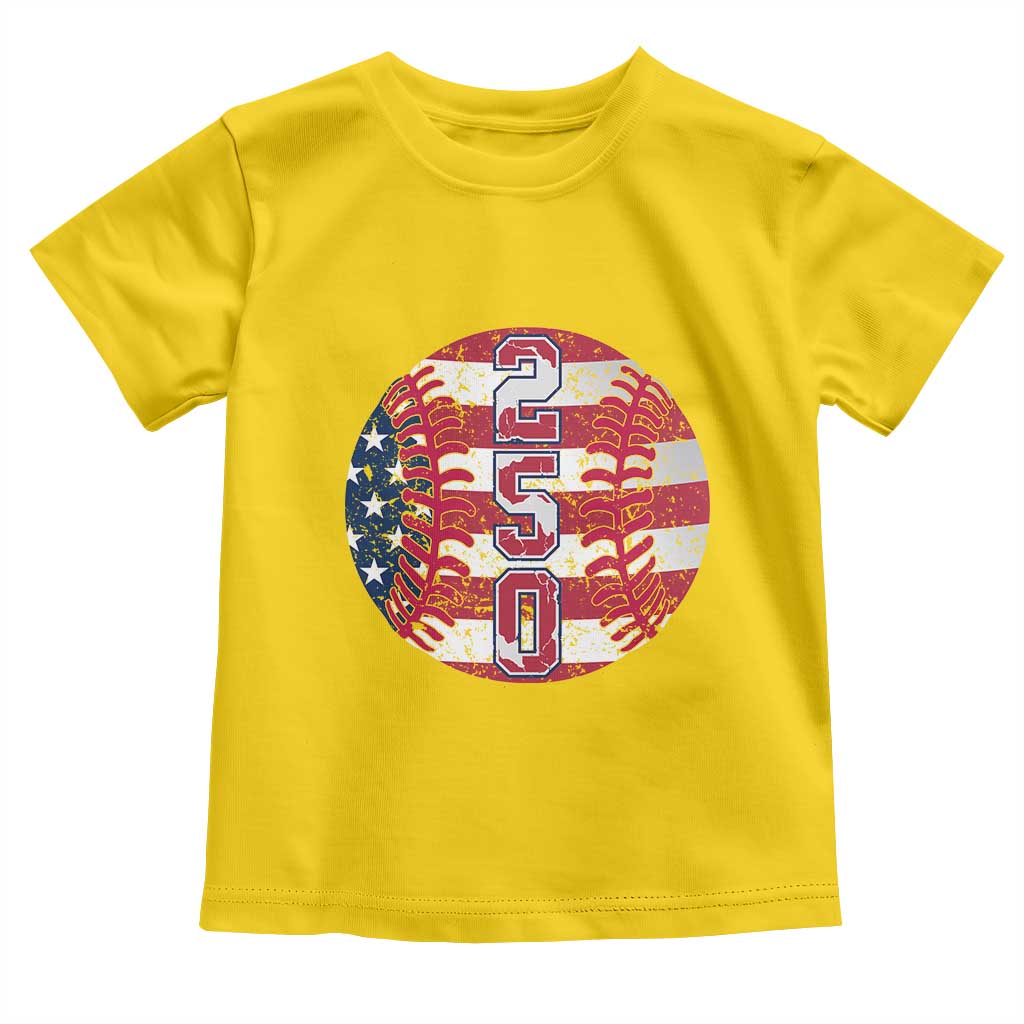 USA 250th Anniversary Baseball Toddler T Shirt Patriotic Athlete Gift TS12 Daisy Print Your Wear