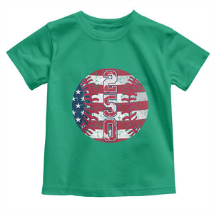 USA 250th Anniversary Baseball Toddler T Shirt Patriotic Athlete Gift TS12 Irish Green Print Your Wear