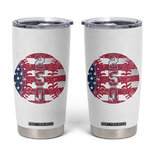 USA 250th Anniversary Baseball Tumbler Cup Patriotic Athlete Gift TS12 White Print Your Wear