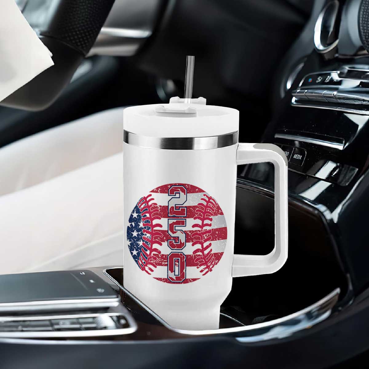 USA 250th Anniversary Baseball Tumbler With Handle Patriotic Athlete Gift TS12 Print Your Wear