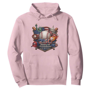 USA 250 Years Of Freedom Baseball Graphic Hoodie TS12 Light Pink Print Your Wear