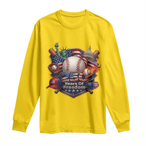 USA 250 Years Of Freedom Baseball Graphic Long Sleeve Shirt TS12 Daisy Print Your Wear