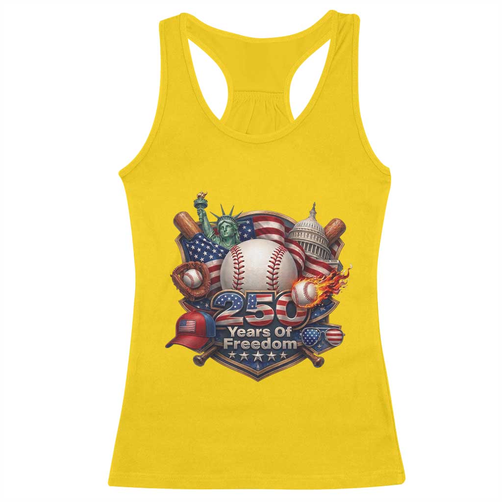 USA 250 Years Of Freedom Baseball Graphic Racerback Tank Top TS12 Daisy Print Your Wear