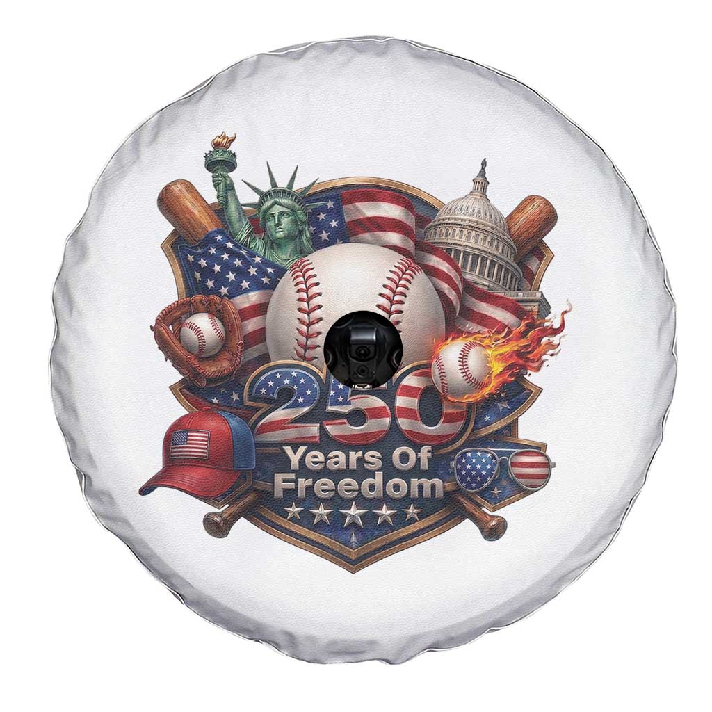 USA 250 Years Of Freedom Baseball Graphic Spare Tire Cover TS12 Print Your Wear