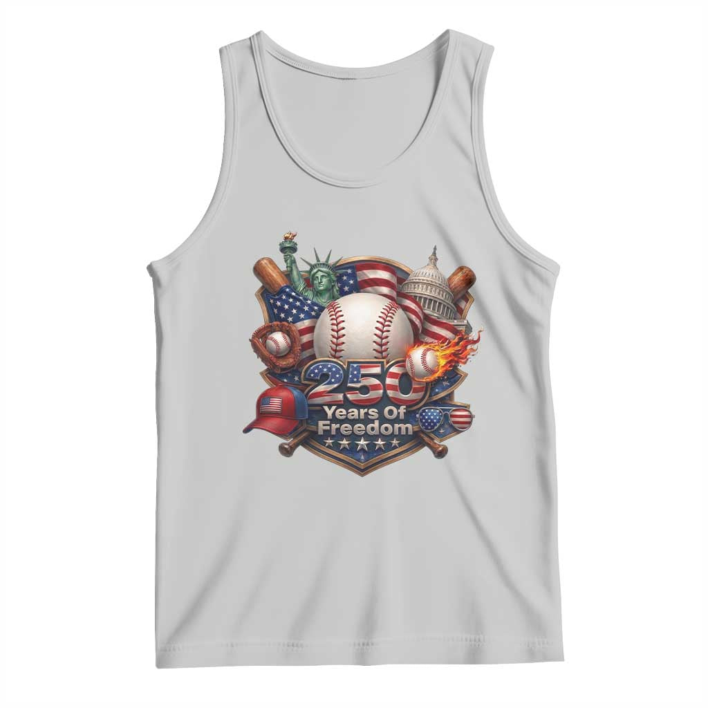 USA 250 Years Of Freedom Baseball Graphic Tank Top TS12 Ash Print Your Wear
