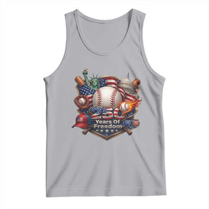 USA 250 Years Of Freedom Baseball Graphic Tank Top TS12 Athletic Heather Print Your Wear