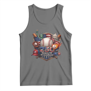 USA 250 Years Of Freedom Baseball Graphic Tank Top TS12 Black Heather Print Your Wear