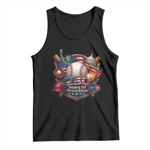 USA 250 Years Of Freedom Baseball Graphic Tank Top TS12 Black Print Your Wear