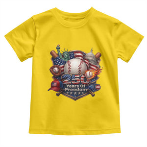 USA 250 Years Of Freedom Baseball Graphic Toddler T Shirt TS12 Daisy Print Your Wear
