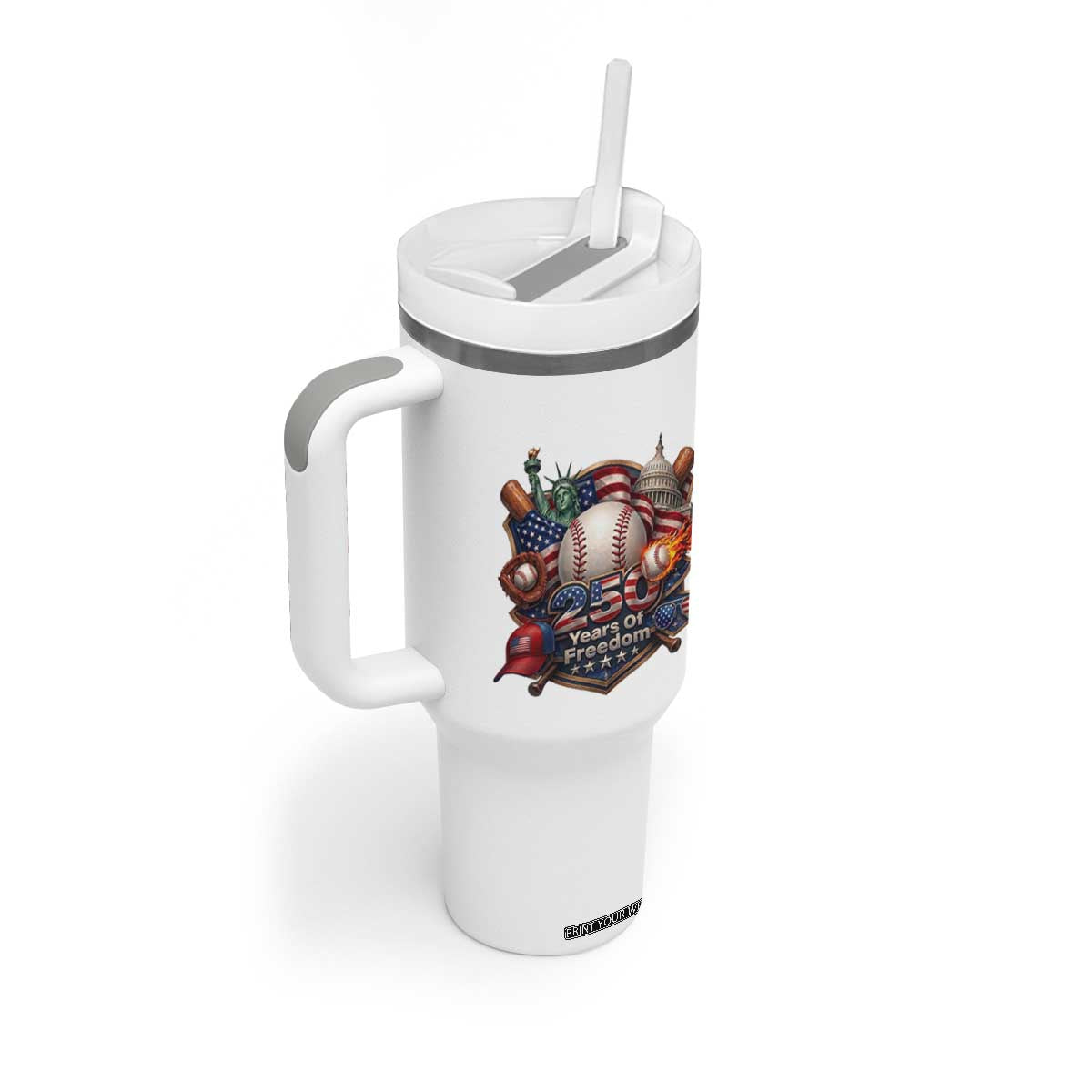 USA 250 Years Of Freedom Baseball Graphic Tumbler With Handle TS12 Print Your Wear