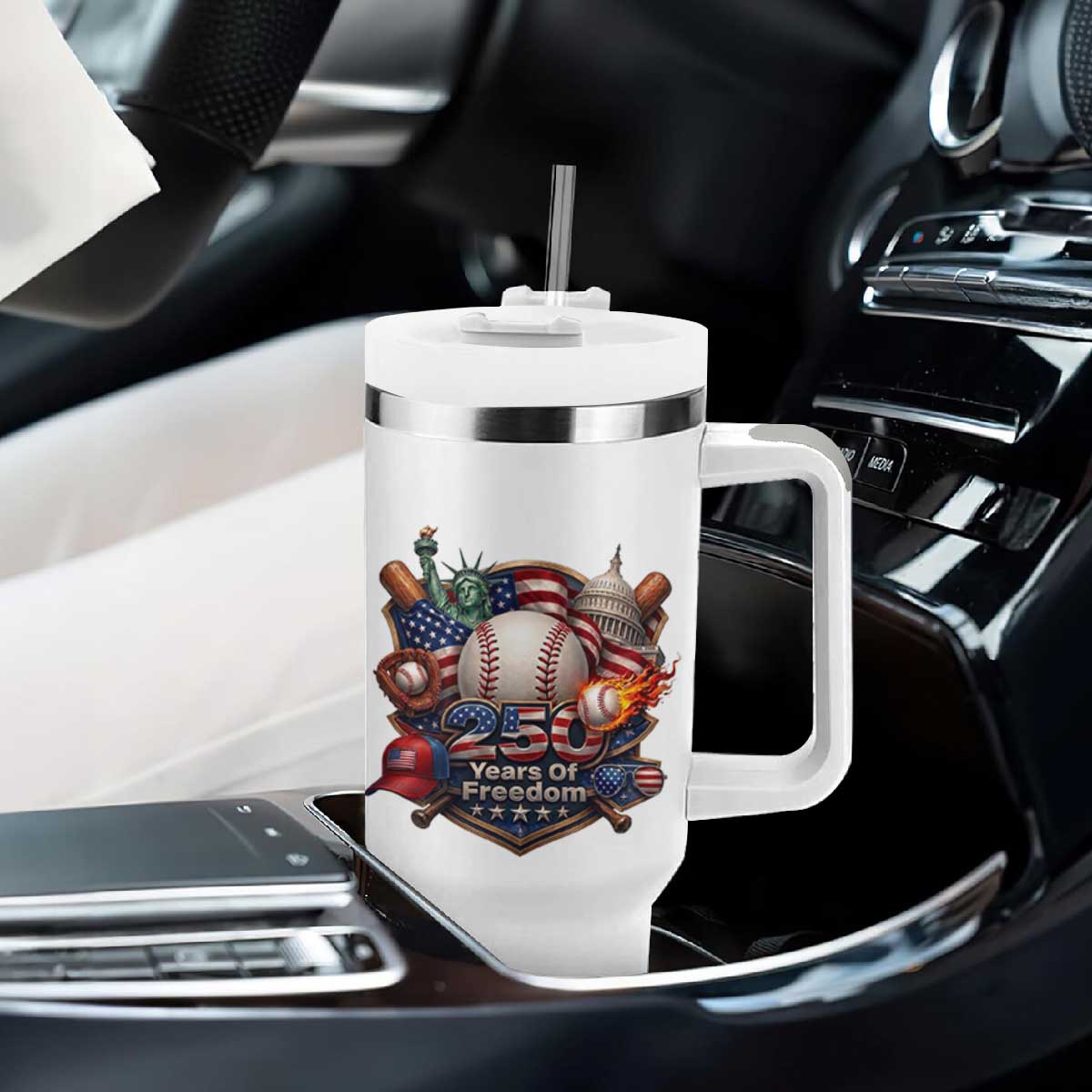 USA 250 Years Of Freedom Baseball Graphic Tumbler With Handle TS12 Print Your Wear
