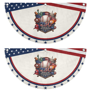 USA 250 Years Of Freedom Baseball Graphic Patriotic Fan Flag