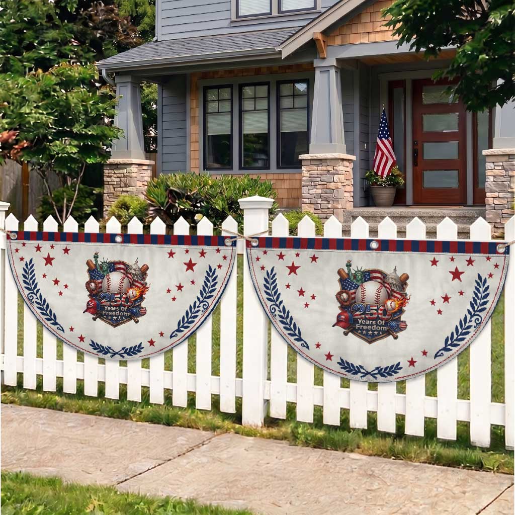 USA 250 Years Of Freedom Baseball Graphic Patriotic Fan Flag