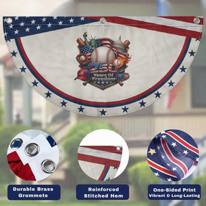 USA 250 Years Of Freedom Baseball Graphic Patriotic Fan Flag