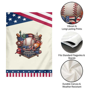 USA 250 Years Of Freedom Baseball Graphic Patriotic Garden Flag TS12 Print Your Wear