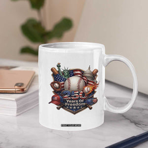 USA 250 Years Of Freedom Baseball Graphic Coffee Mug TS12 Print Your Wear