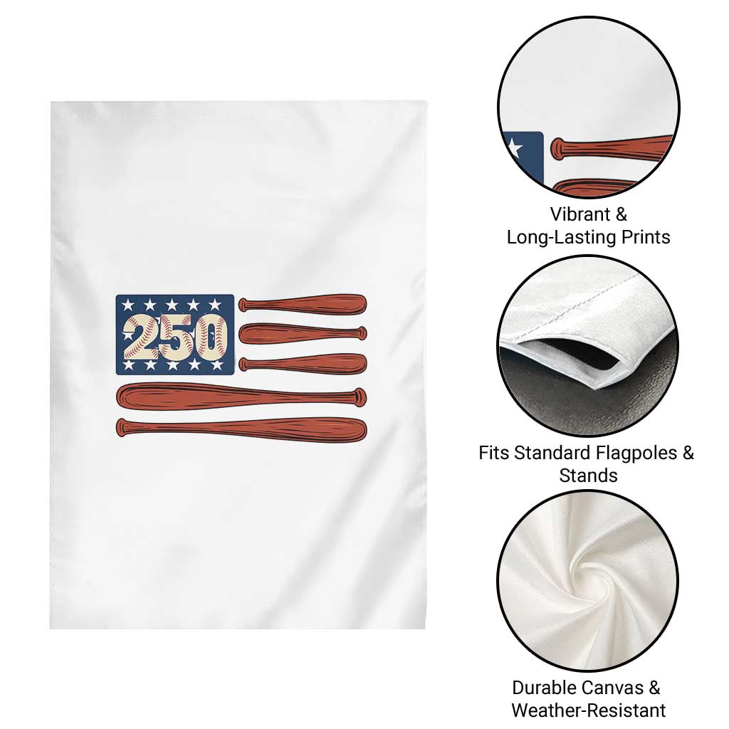 USA Flag Baseball Garden Flag America 250th Anniversary Gift TS12 Print Your Wear