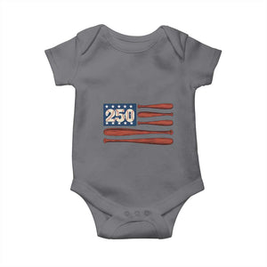 USA Flag Baseball Baby Onesie America 250th Anniversary Gift TS12 Charcoal Print Your Wear