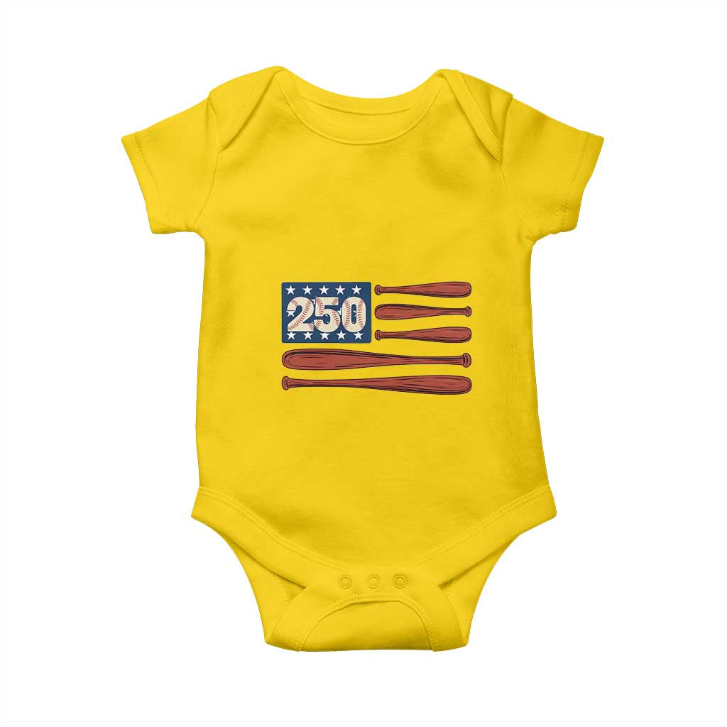 USA Flag Baseball Baby Onesie America 250th Anniversary Gift TS12 Daisy Print Your Wear