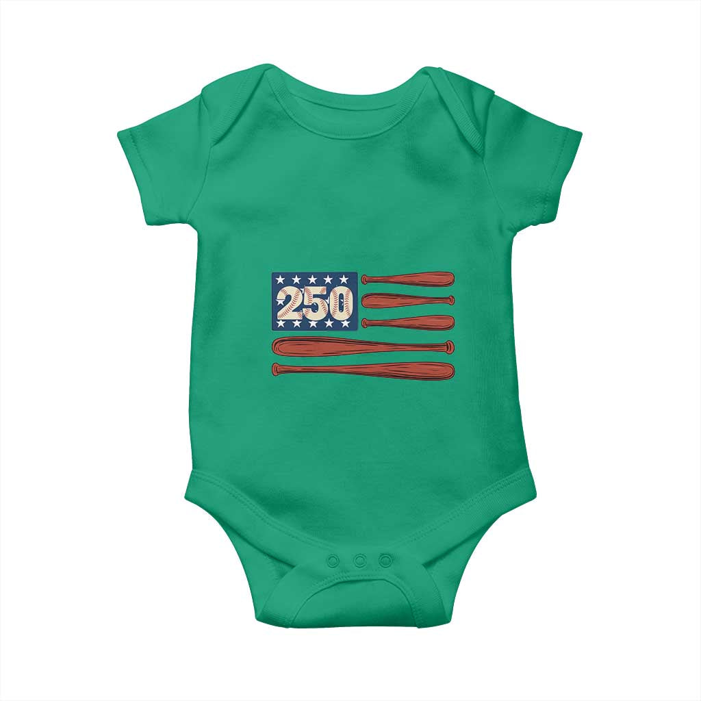 USA Flag Baseball Baby Onesie America 250th Anniversary Gift TS12 Irish Green Print Your Wear