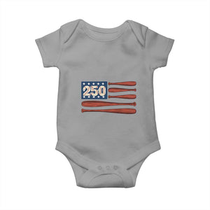 USA Flag Baseball Baby Onesie America 250th Anniversary Gift TS12 Sport Gray Print Your Wear